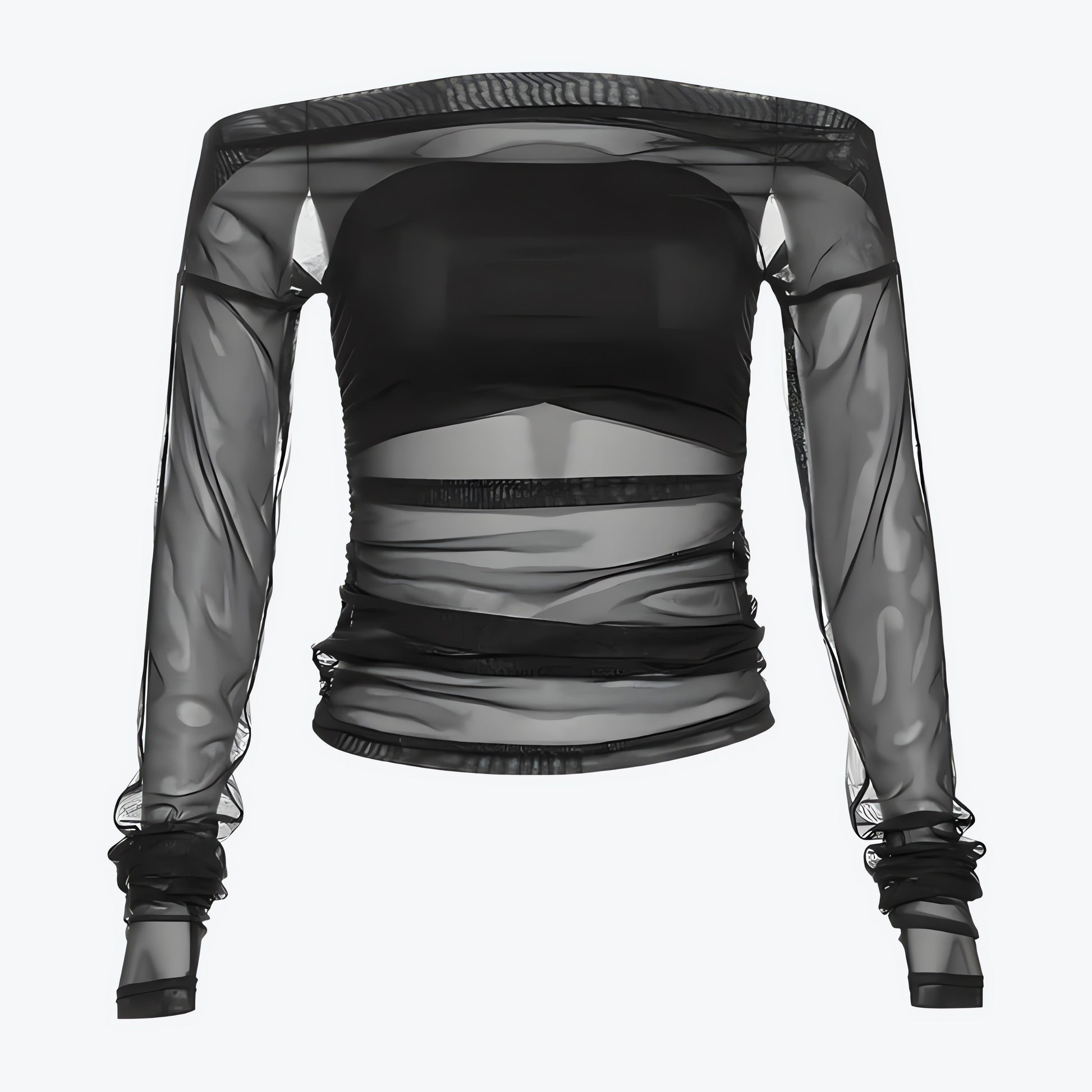 Off Shoulder Mesh Top - KAYSMAR