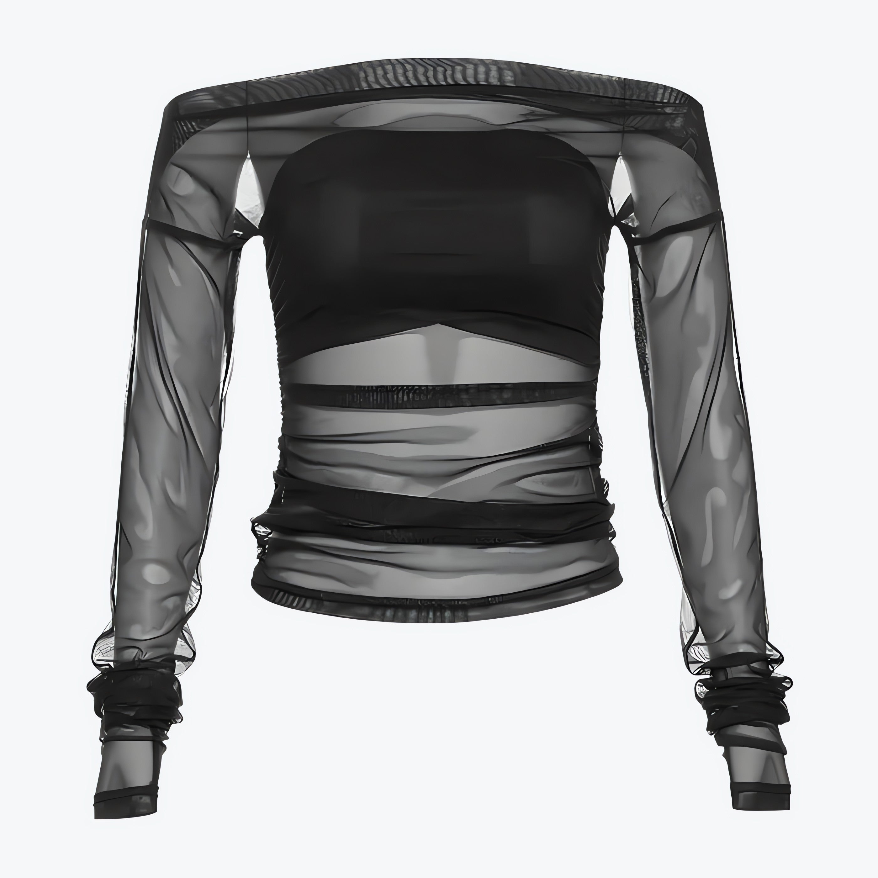 Off Shoulder Mesh Top - KAYSMAR