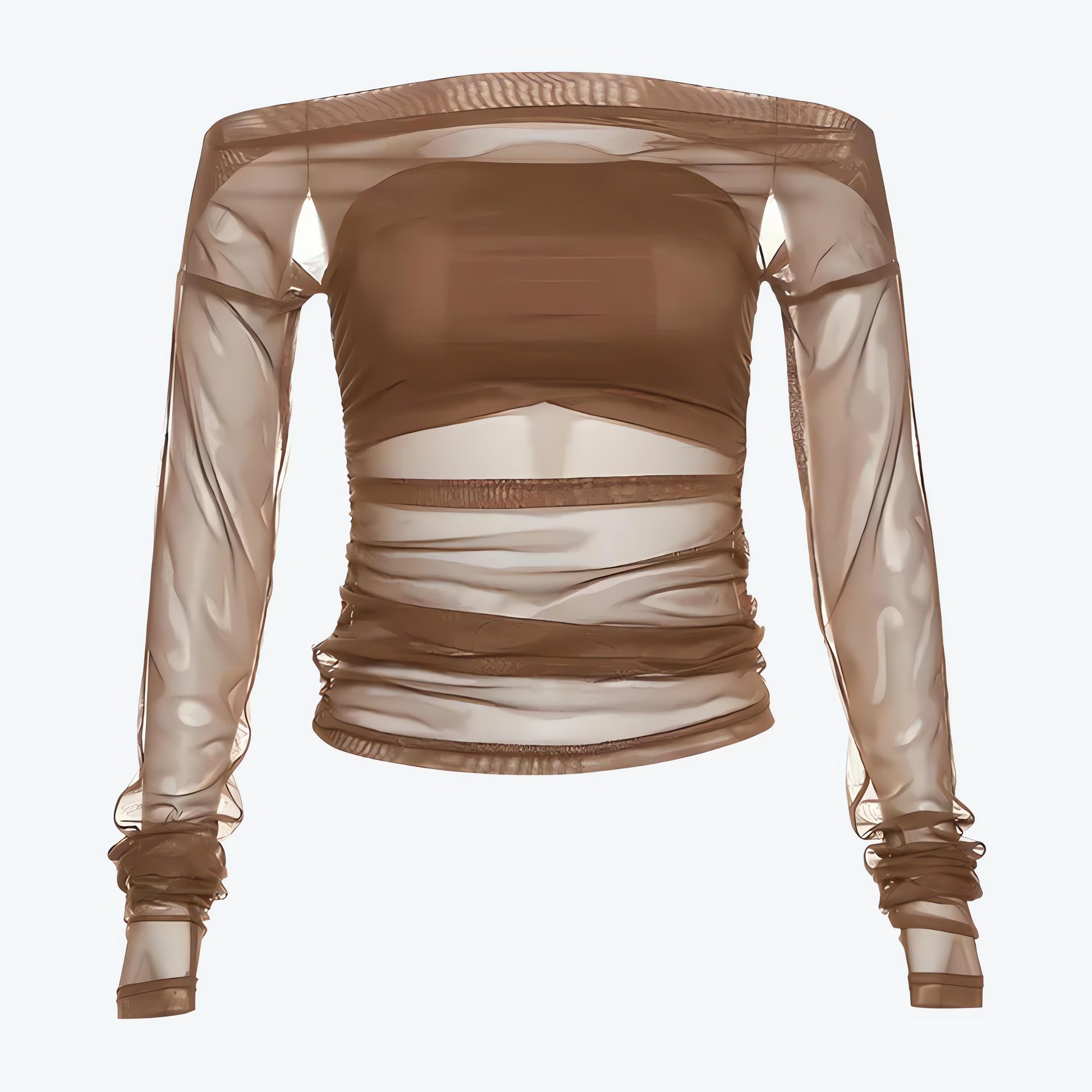 Off Shoulder Mesh Top - KAYSMAR
