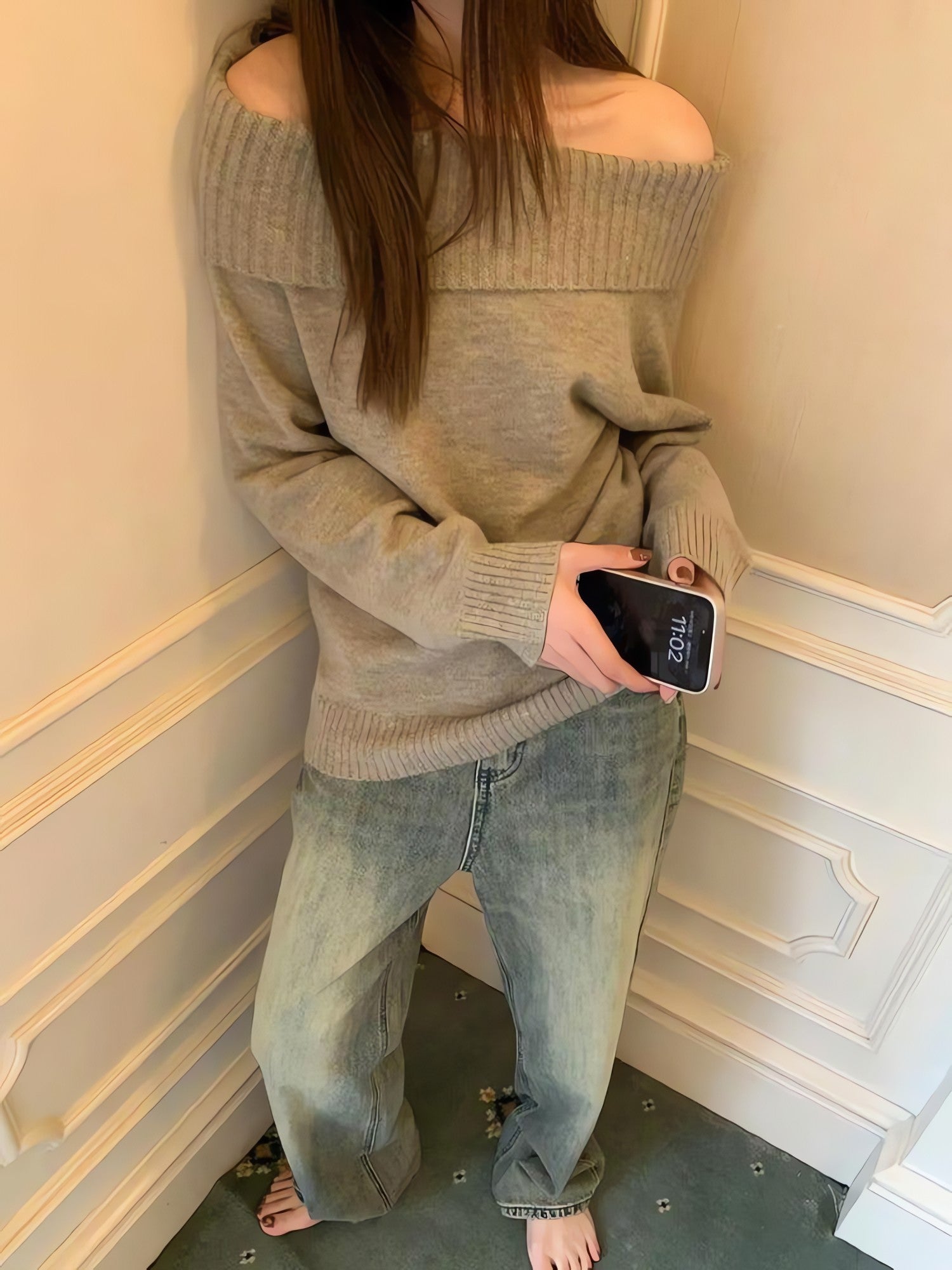 Off Shoulder Sweater - KAYSMAR