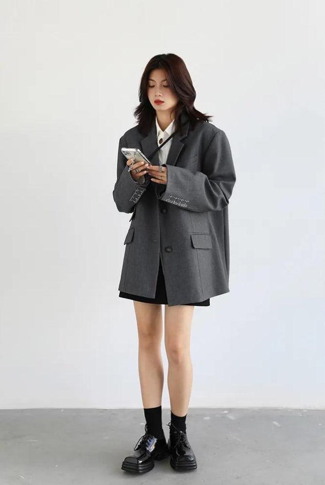 Office Style Wide Shoulder Classy Blazer - KAYSMAR