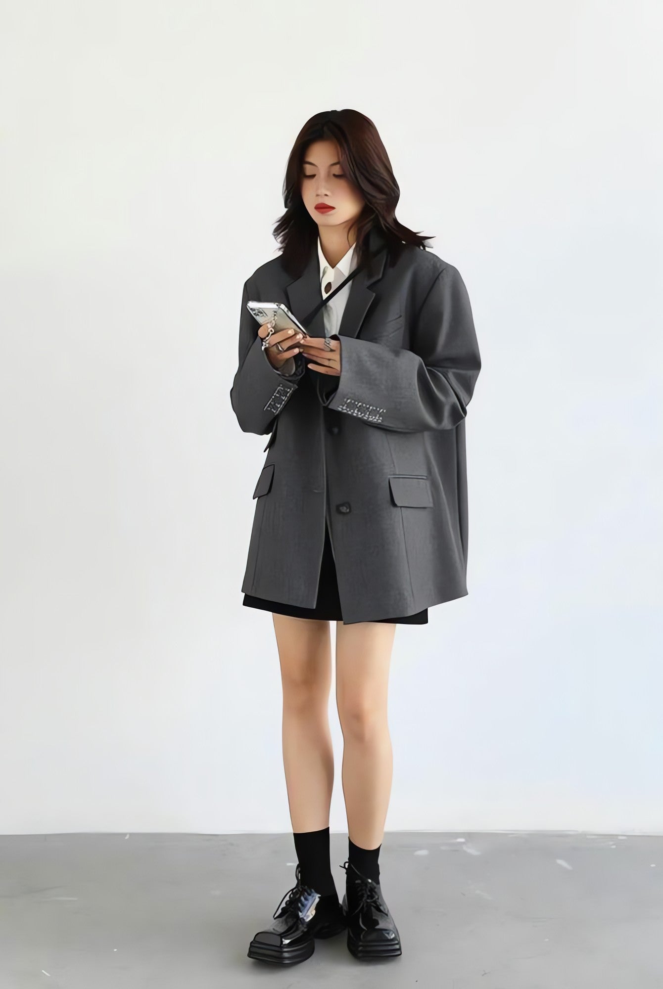 Office Style Wide Shoulder Classy Blazer - KAYSMAR