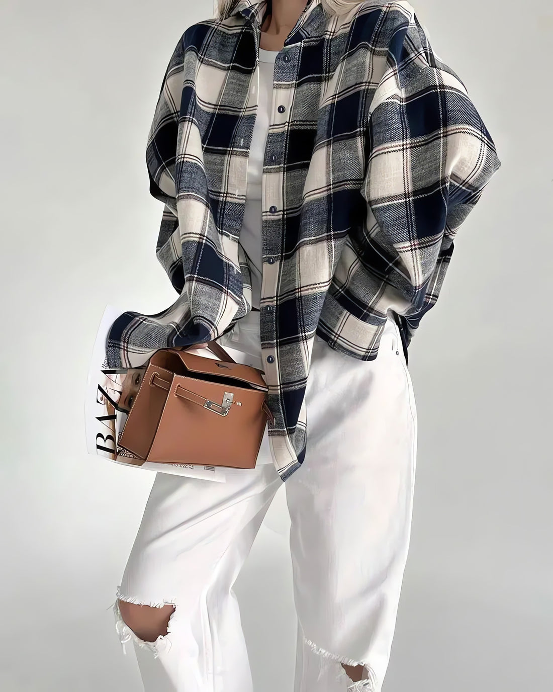 Oversize Plaid Shirt - KAYSMAR