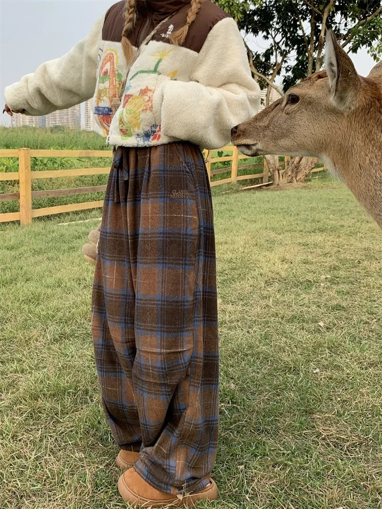 Oversized Plaid Sweatpants - KAYSMAR