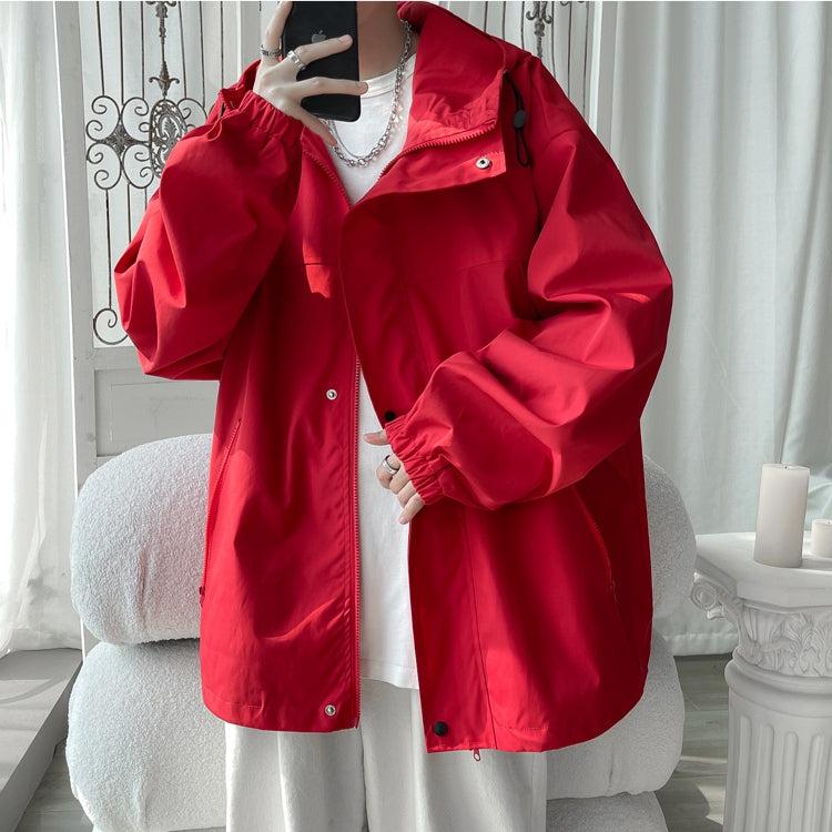 Oversized Windbreaker Hooded Jacket - KAYSMAR