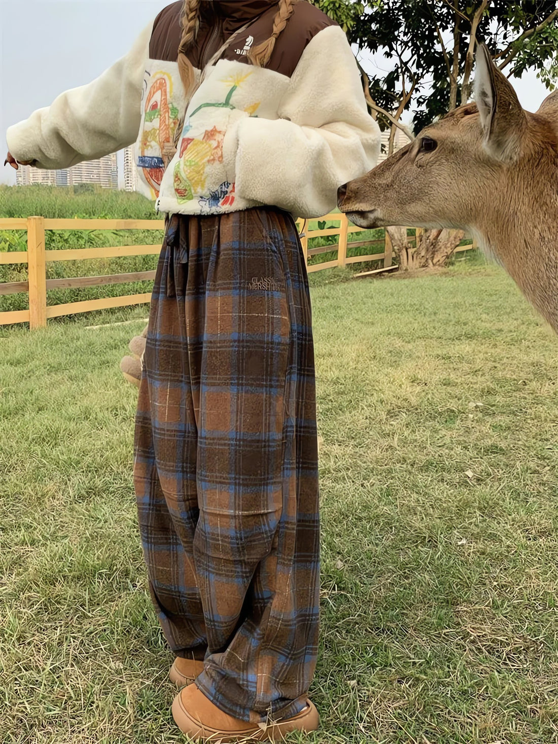 Oversized Plaid Sweatpants - KAYSMAR