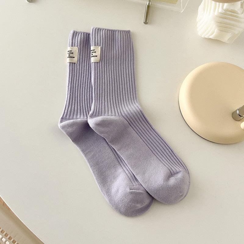 Pastel Colors Mid Cut Socks - KAYSMAR