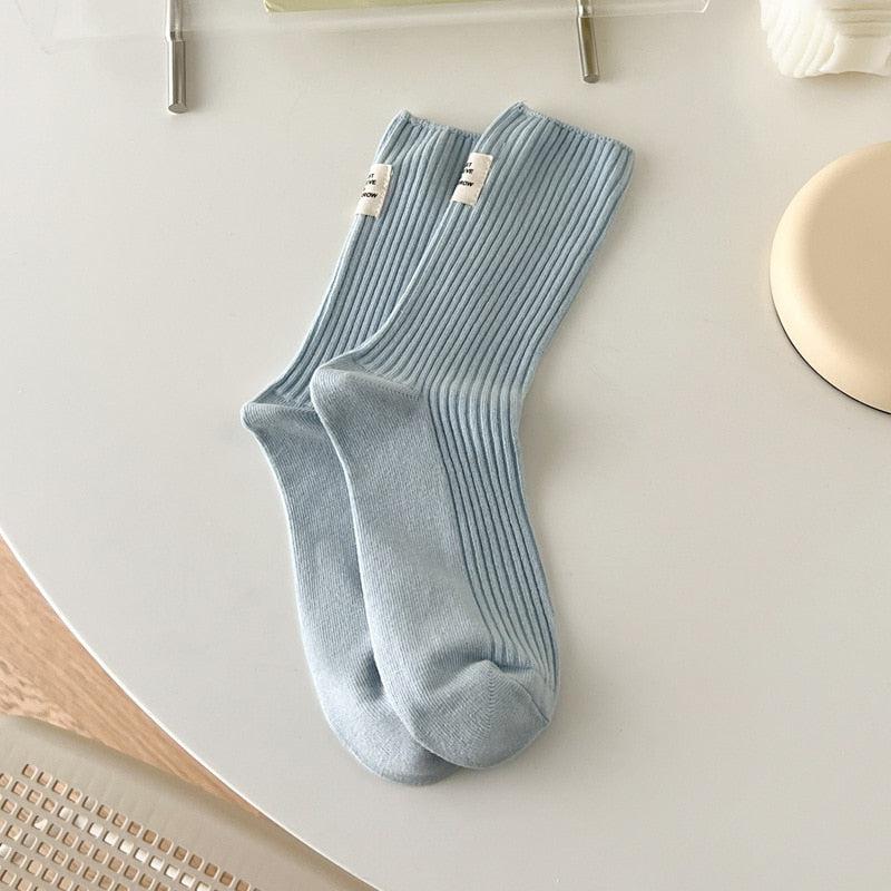 Pastel Colors Mid Cut Socks - KAYSMAR