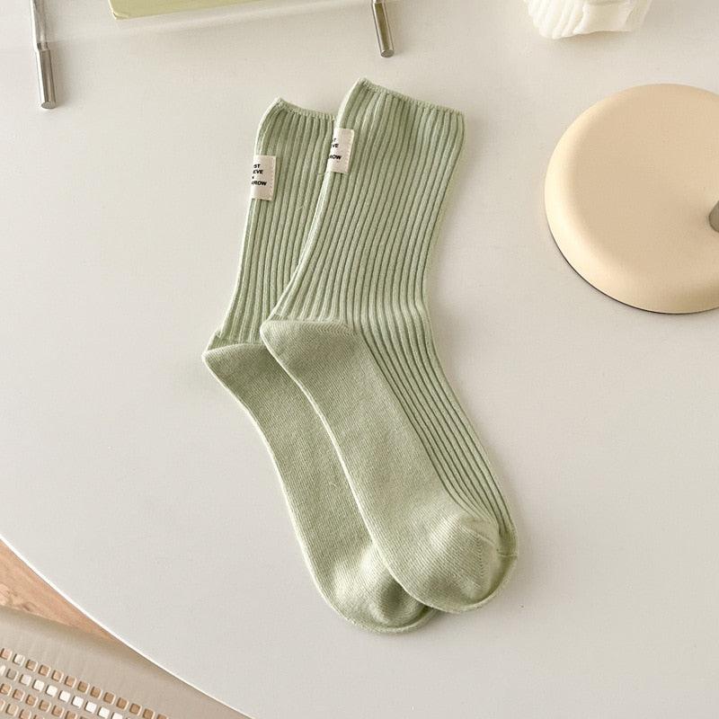 Pastel Colors Mid Cut Socks - KAYSMAR