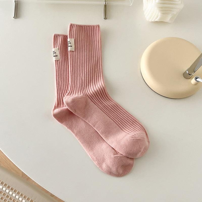 Pastel Colors Mid Cut Socks - KAYSMAR