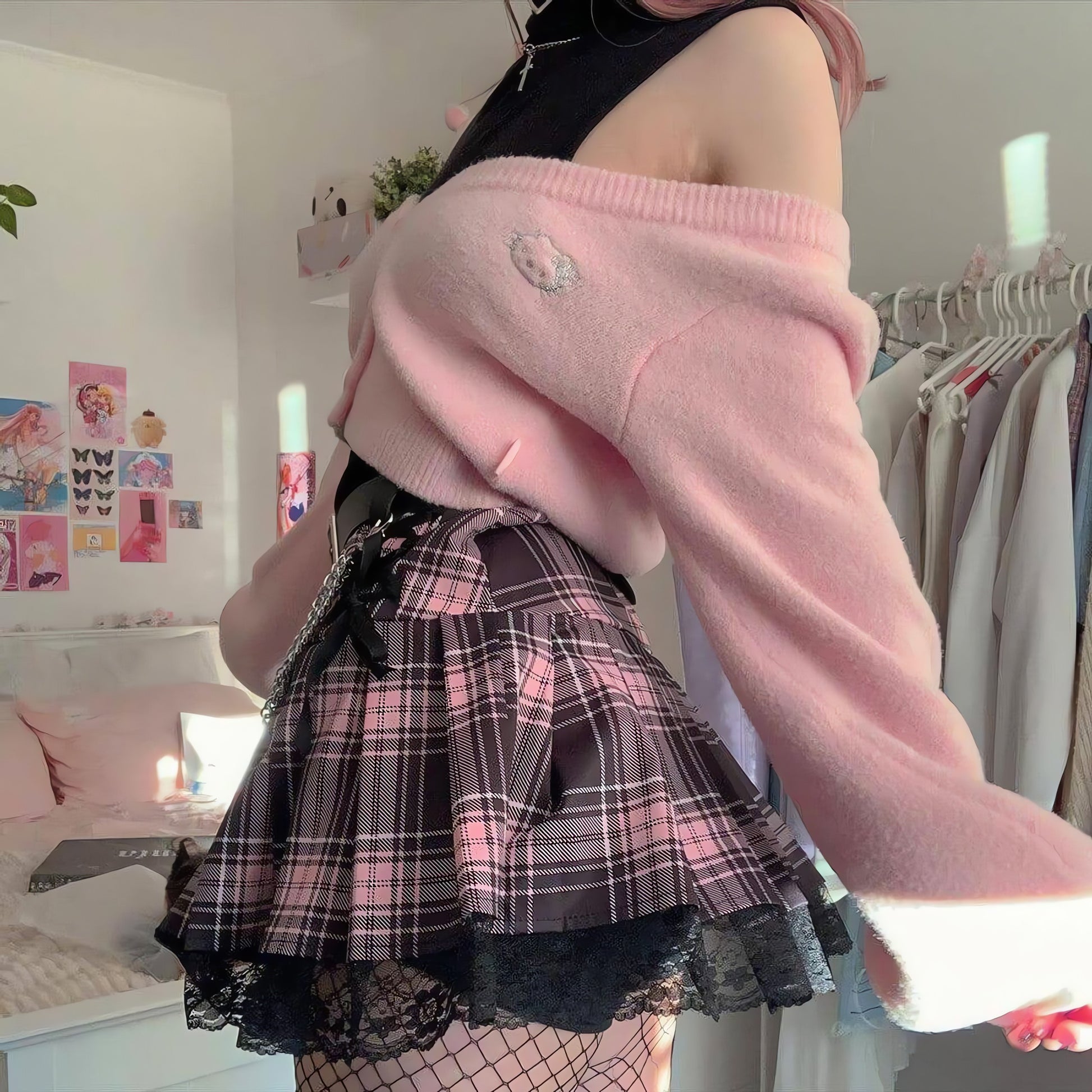 Pastel Goth Pleated Mini Skirt - KAYSMAR