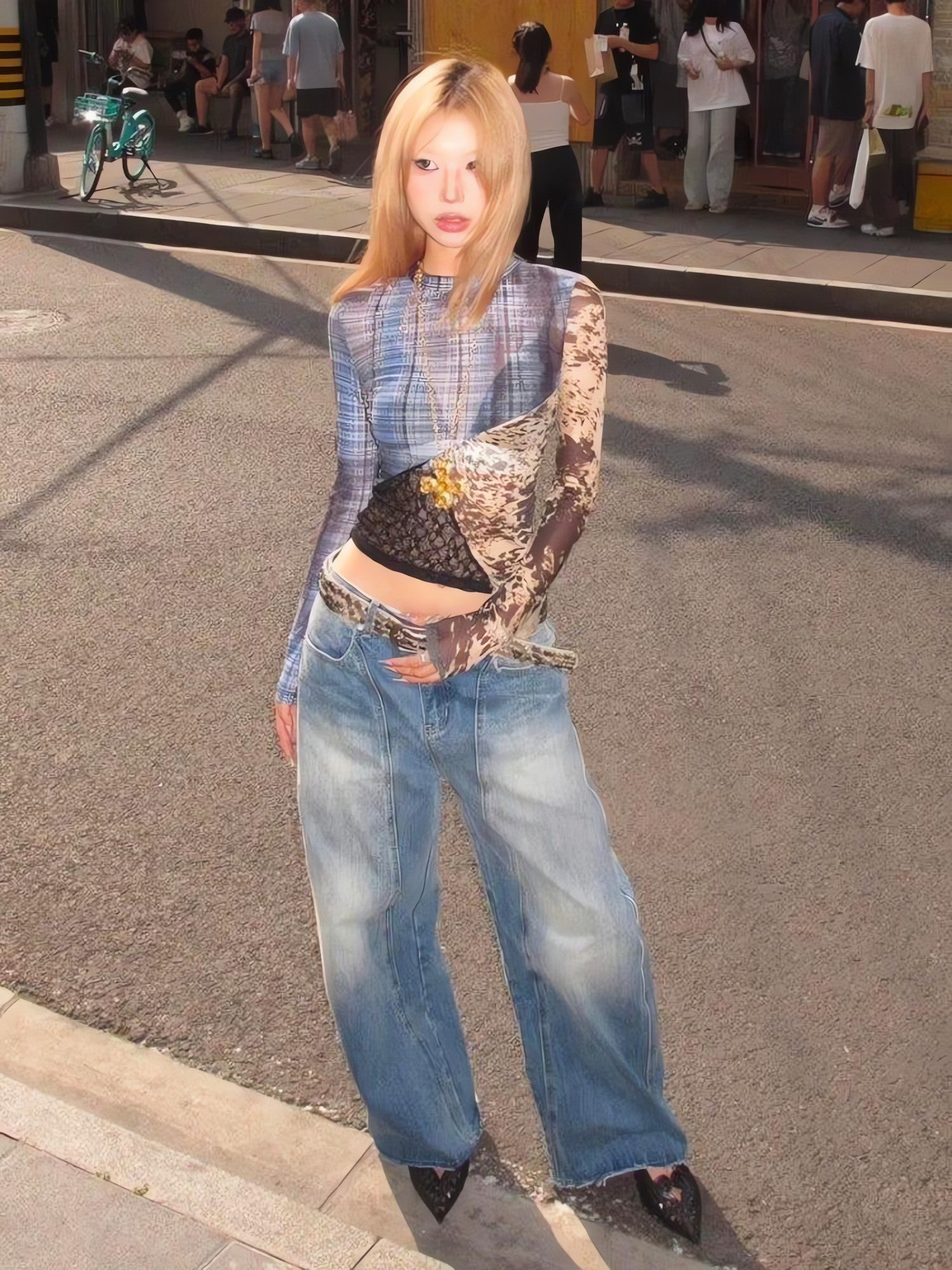 Patchwork Mesh Top - KAYSMAR