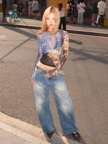 Patchwork Mesh Top - KAYSMAR