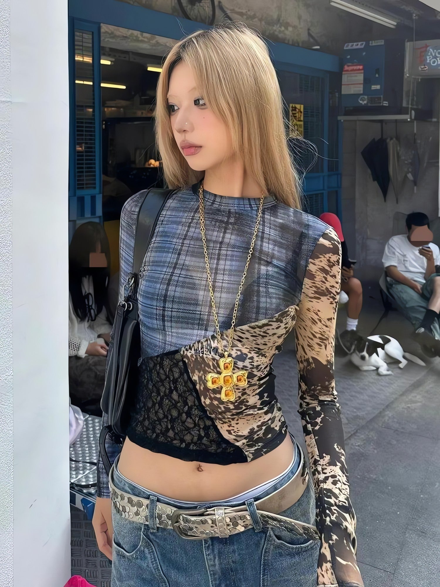 Patchwork Mesh Top - KAYSMAR