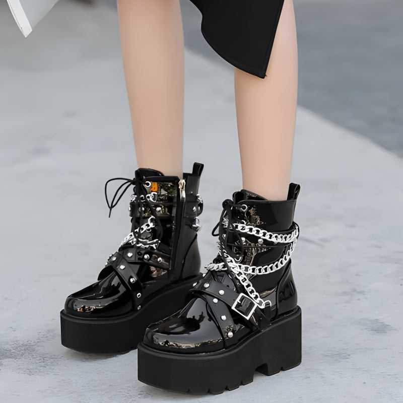 Patent Leather Boots - KAYSMAR