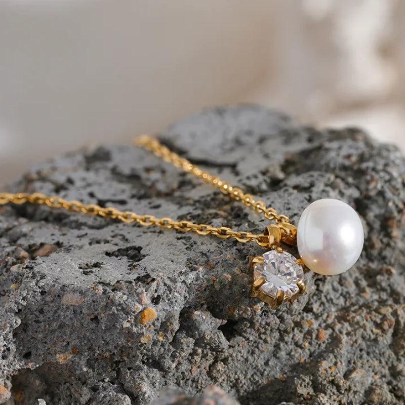 Pearl & Diamond Necklace - KAYSMAR
