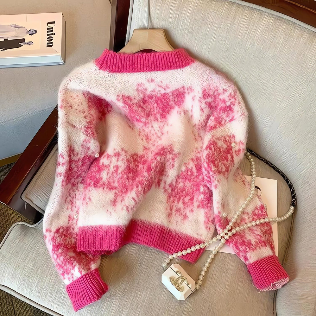 Pearl Beaded Soft Touch Knitted Sweater - KAYSMAR
