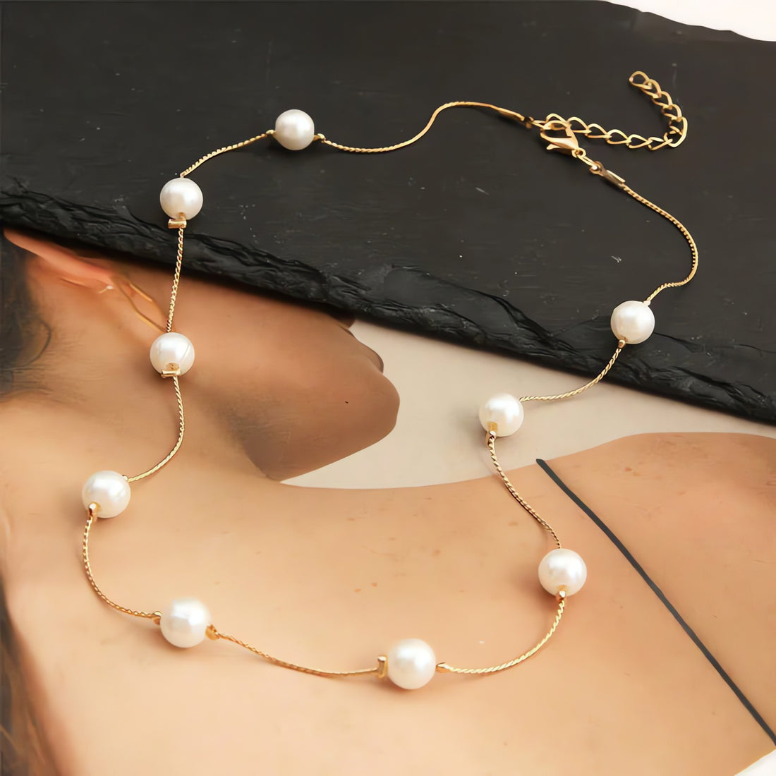 Pearl Chain Necklace - KAYSMAR