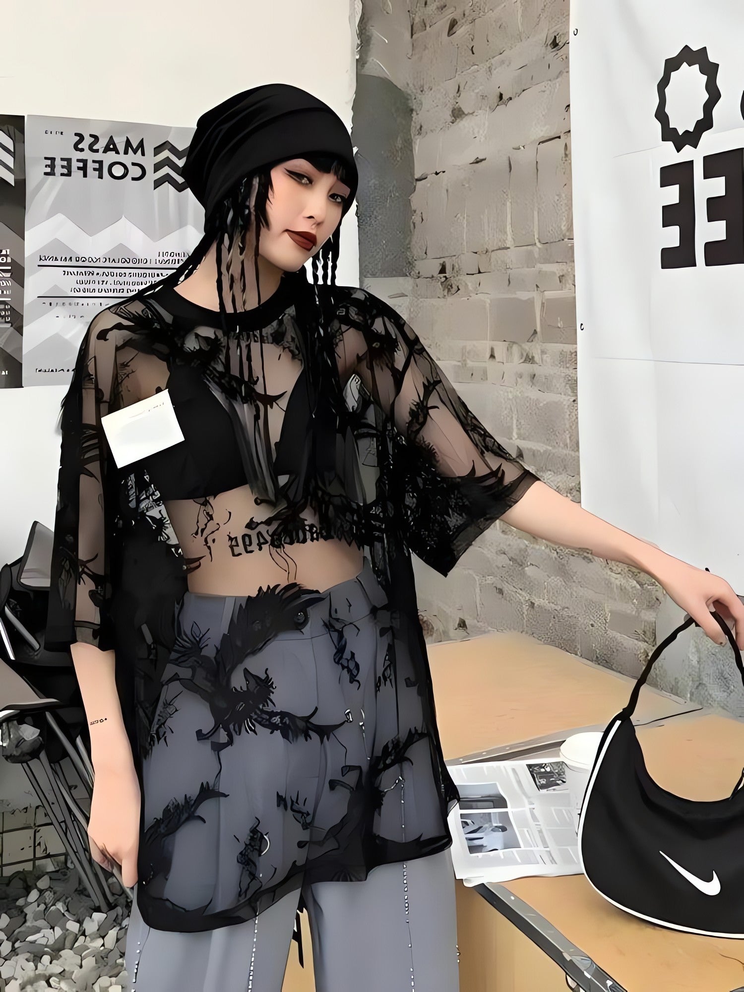 Pegasus Embroidered Sheer Top - KAYSMAR