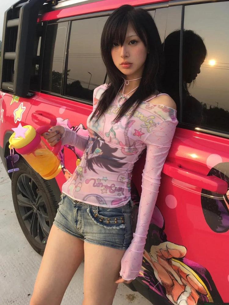 Pink Mesh Top - KAYSMAR