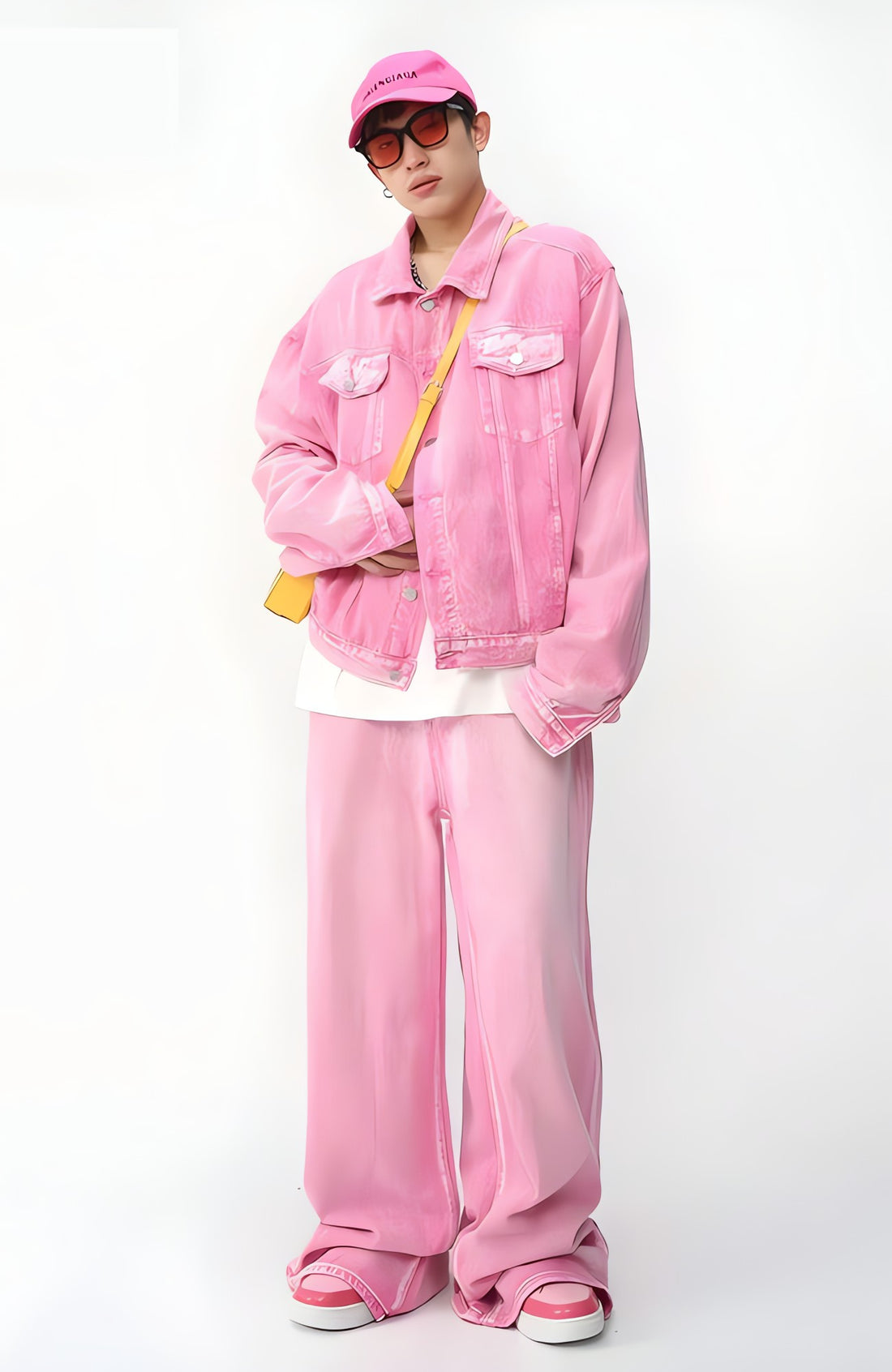 Pink Denim Jacket & Pants Two Piece Set - KAYSMAR