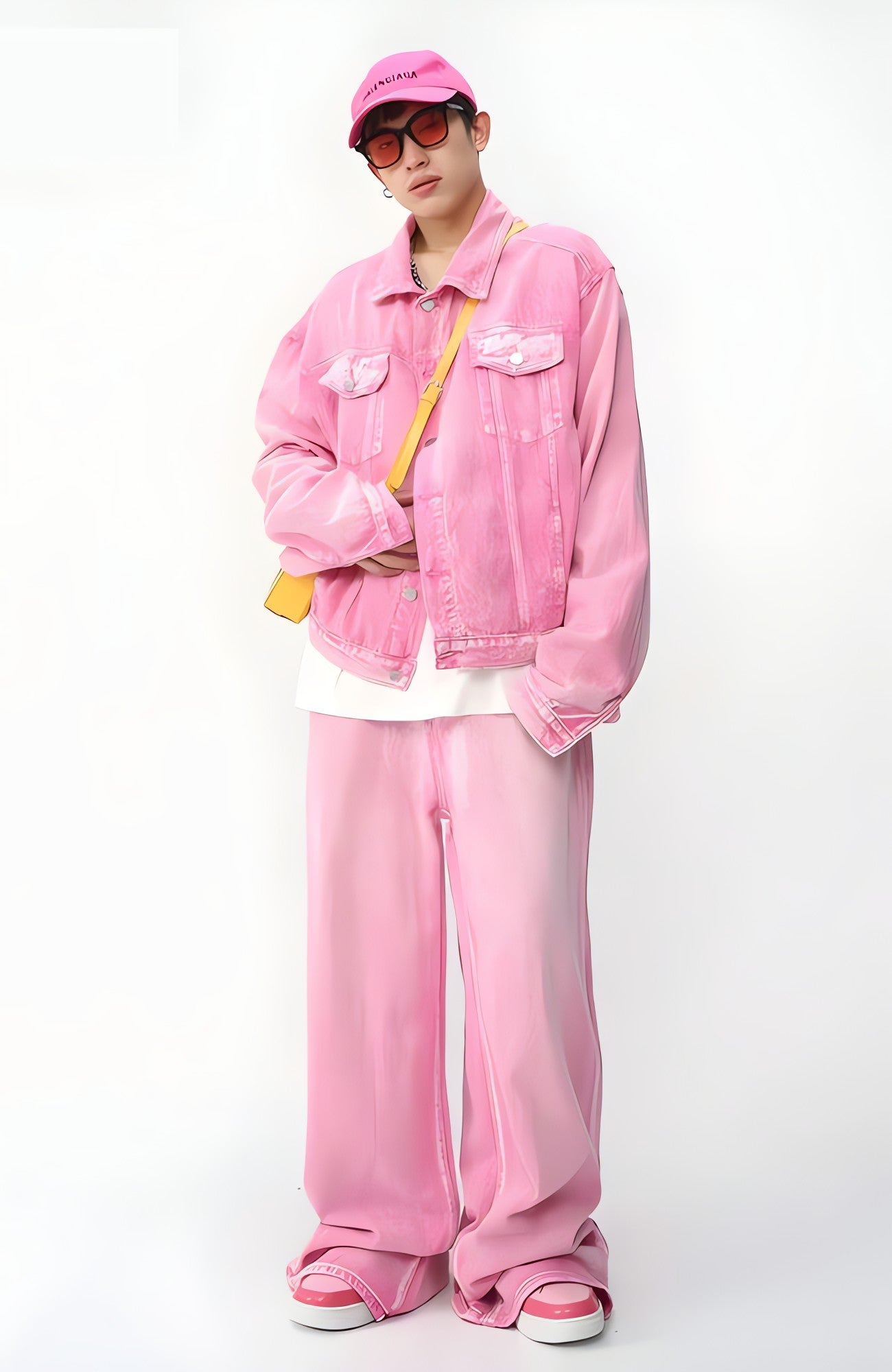 Pink Denim Jacket & Pants Two Piece Set - KAYSMAR