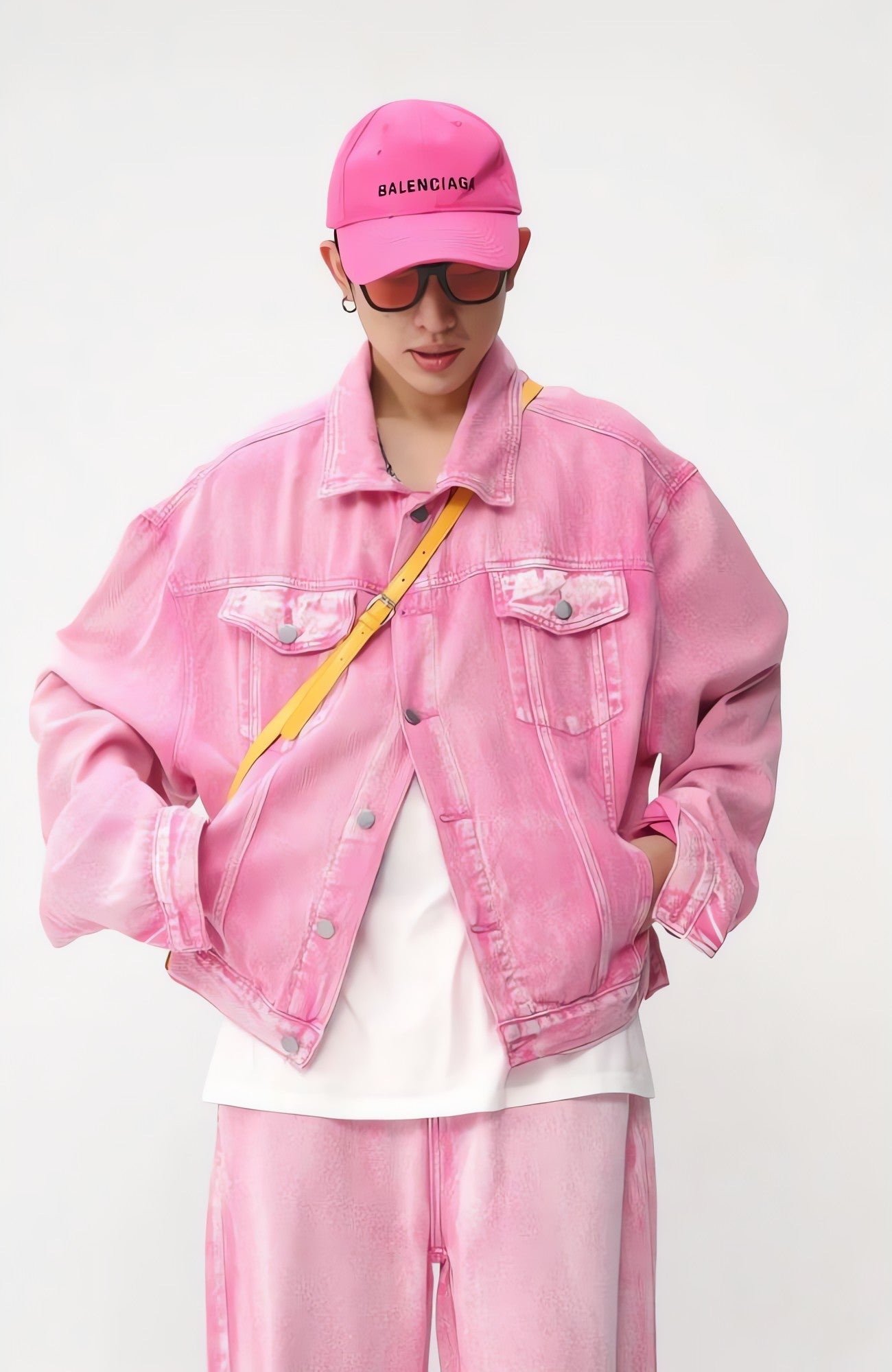 Pink Denim Jacket & Pants Two Piece Set - KAYSMAR