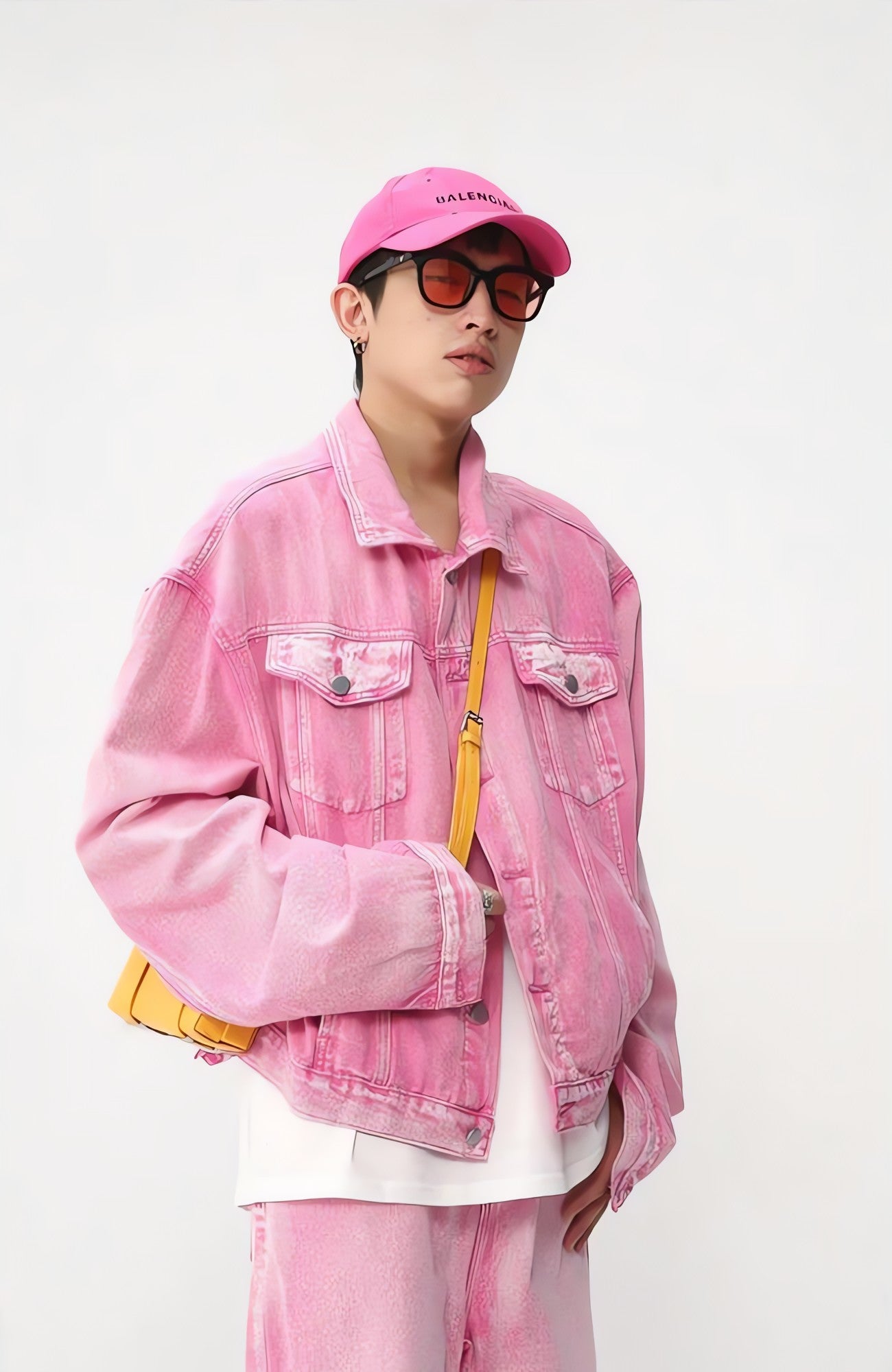 Pink Denim Jacket & Pants Two Piece Set - KAYSMAR