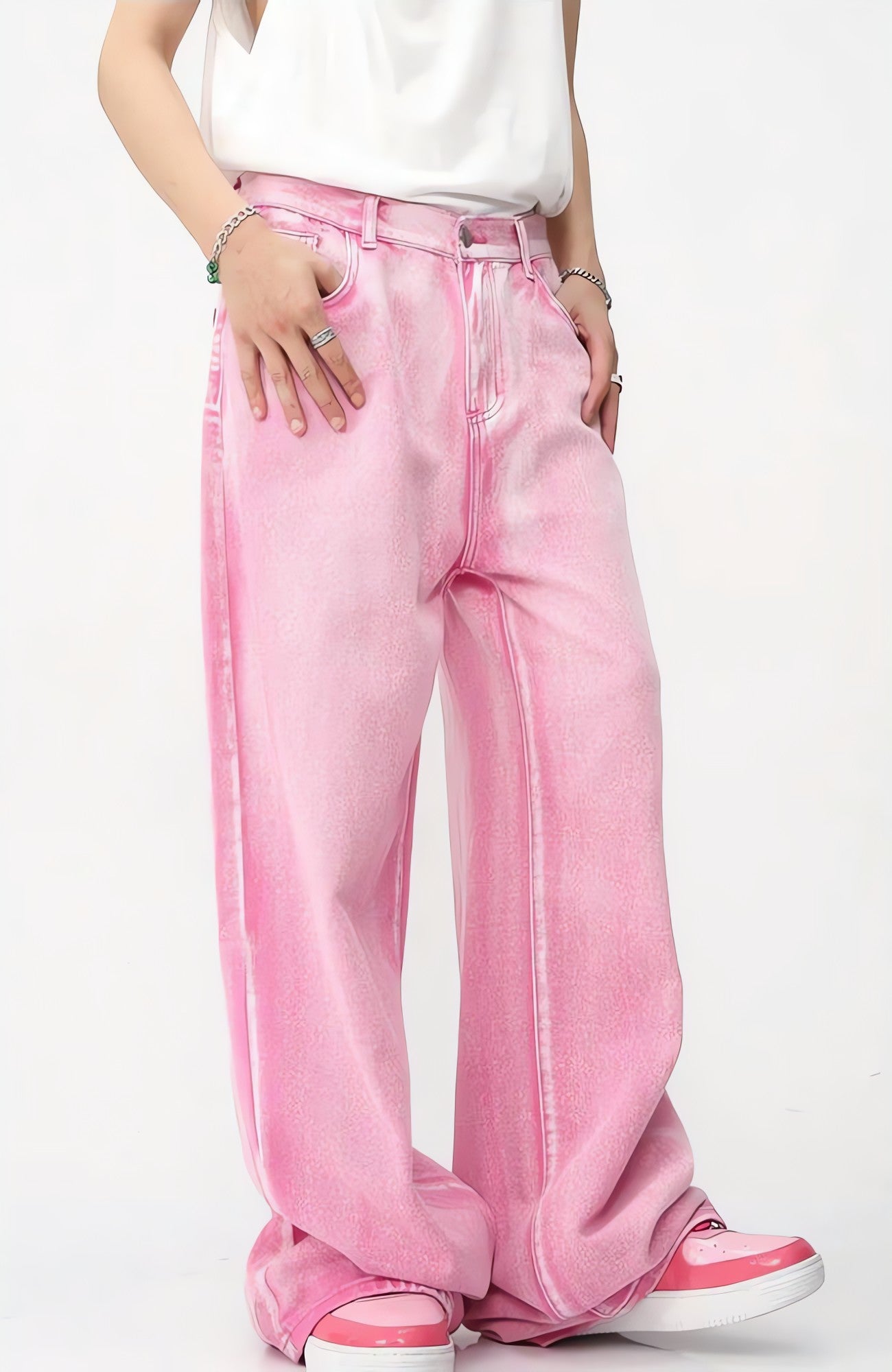 Pink Denim Jacket & Pants Two Piece Set - KAYSMAR