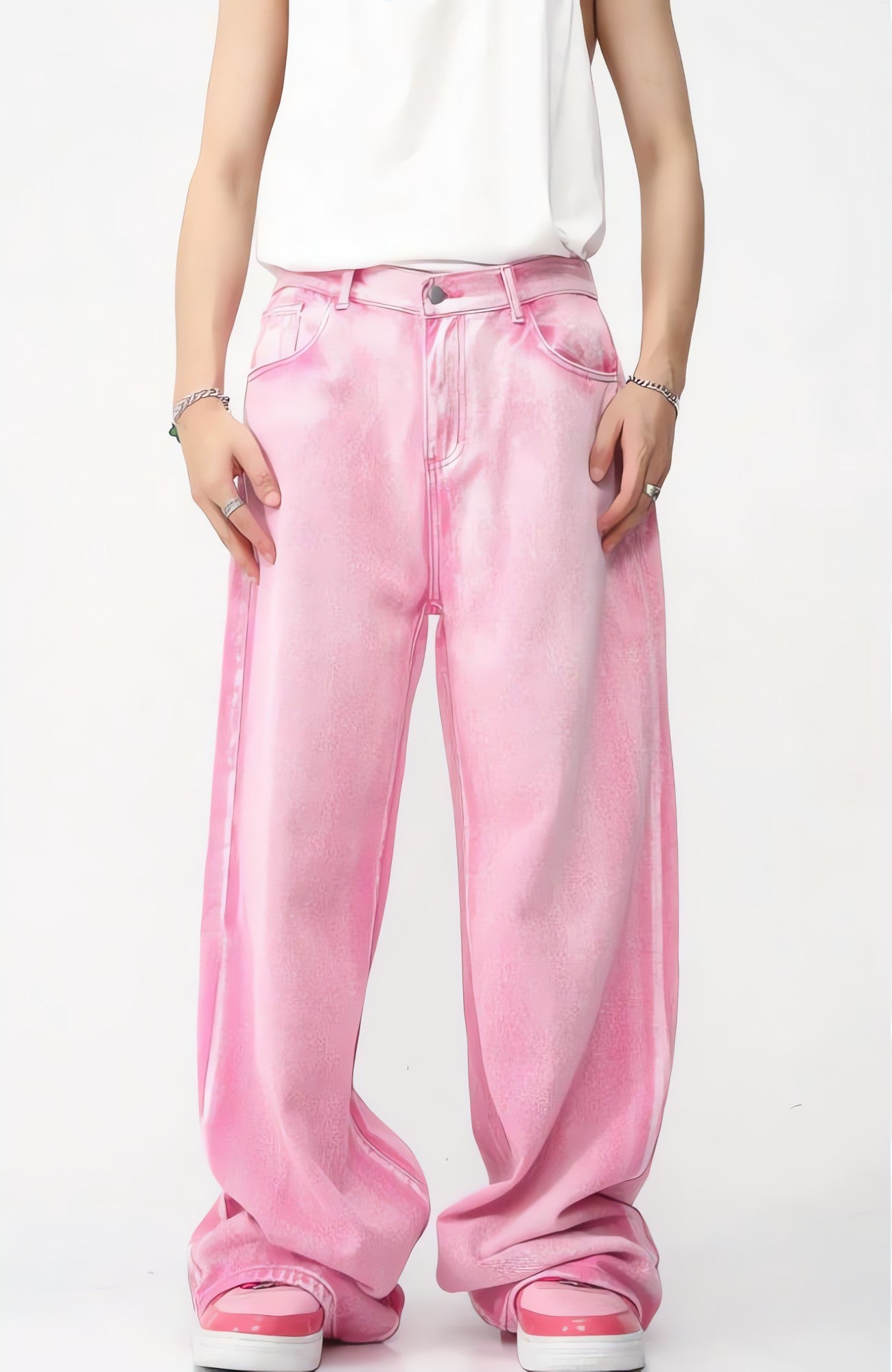 Pink Denim Jacket & Pants Two Piece Set - KAYSMAR