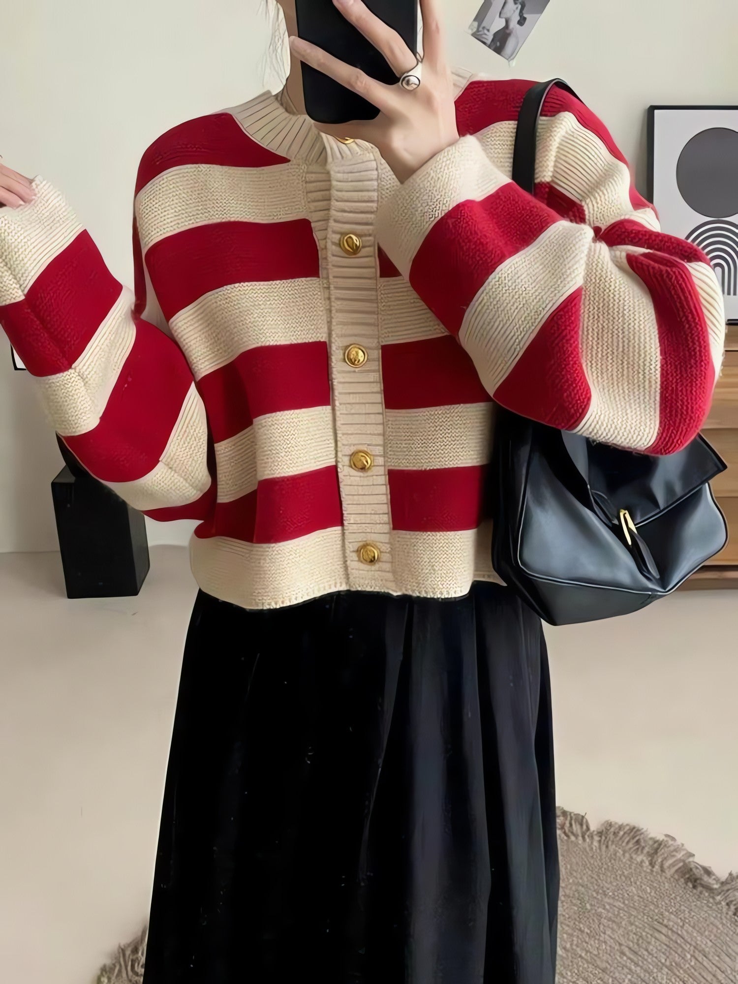 Pink Striped Knit Cardigan - KAYSMAR