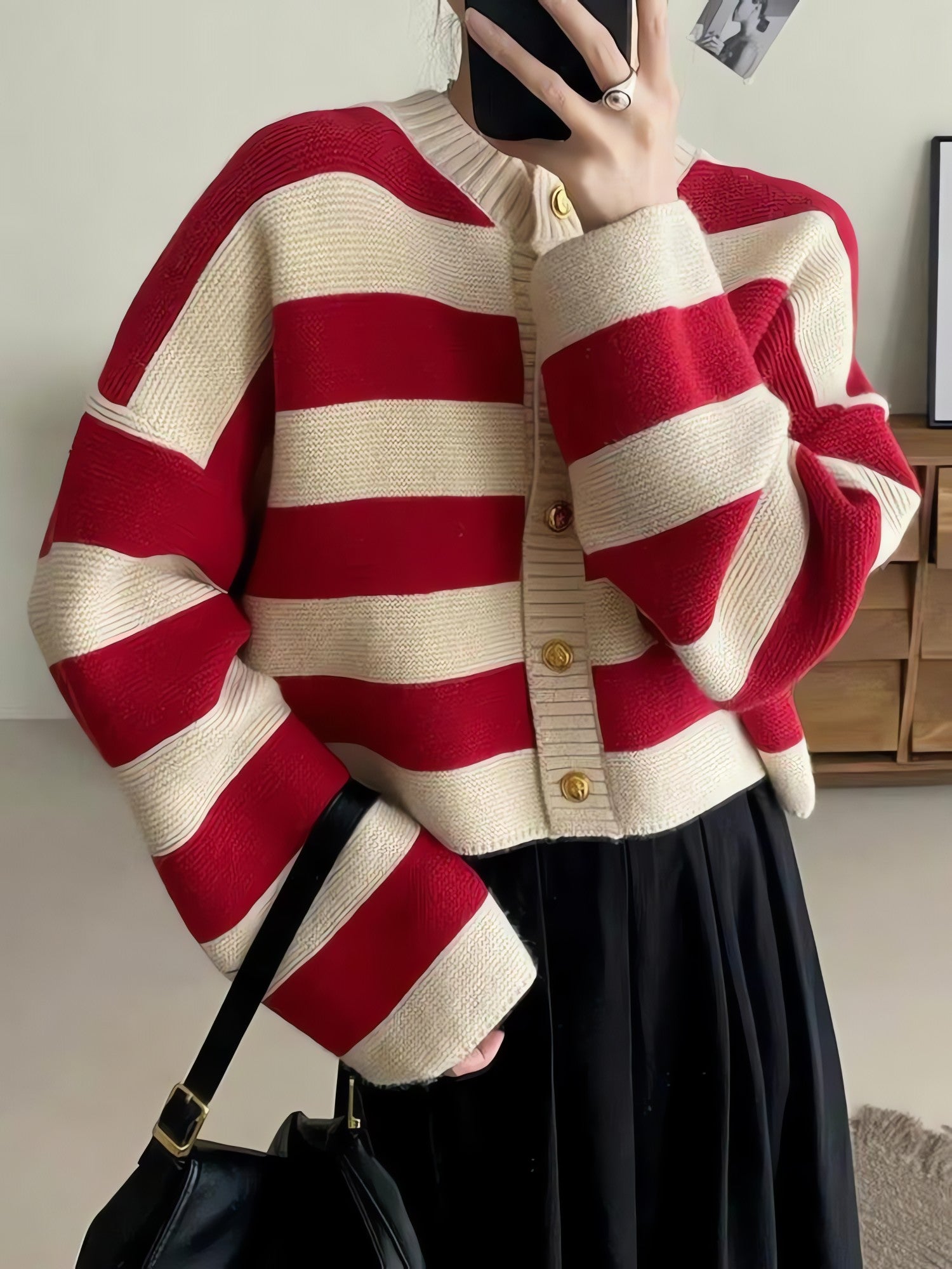 Pink Striped Knit Cardigan - KAYSMAR