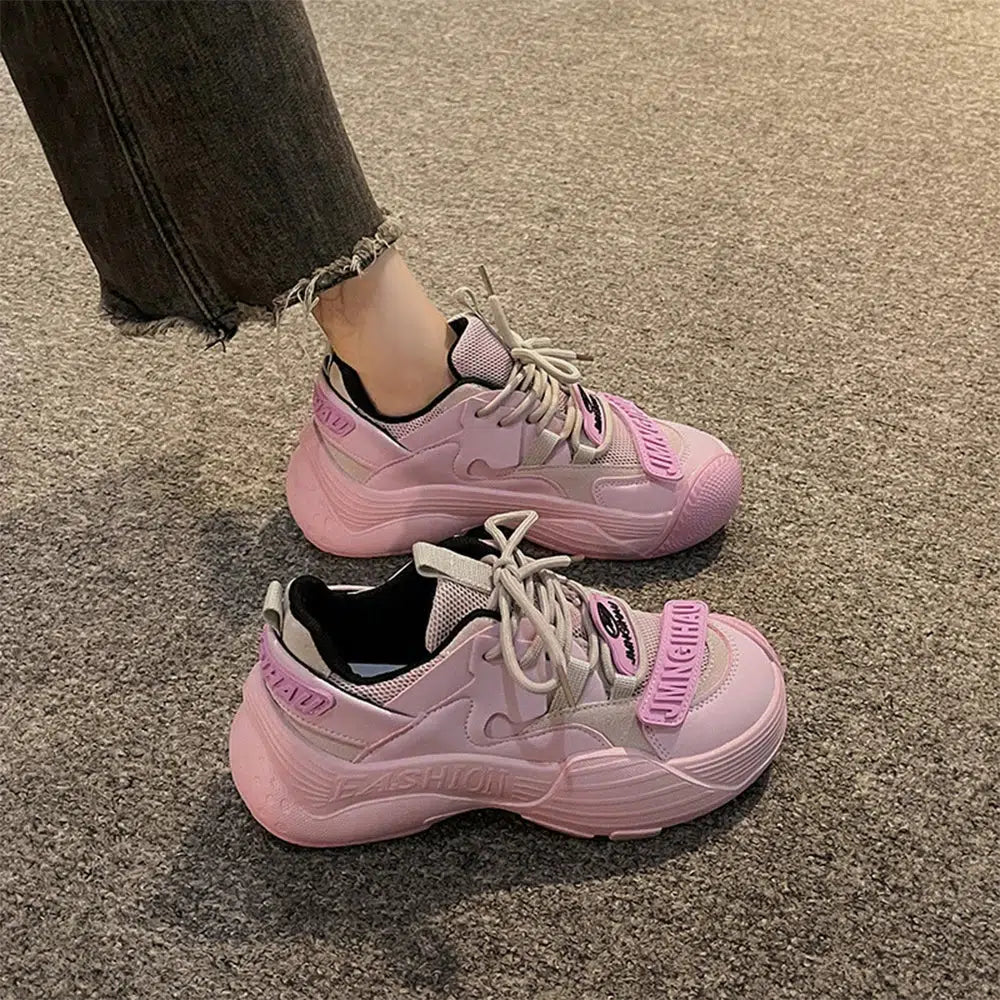 Platform Lace Up Sneakers - KAYSMAR