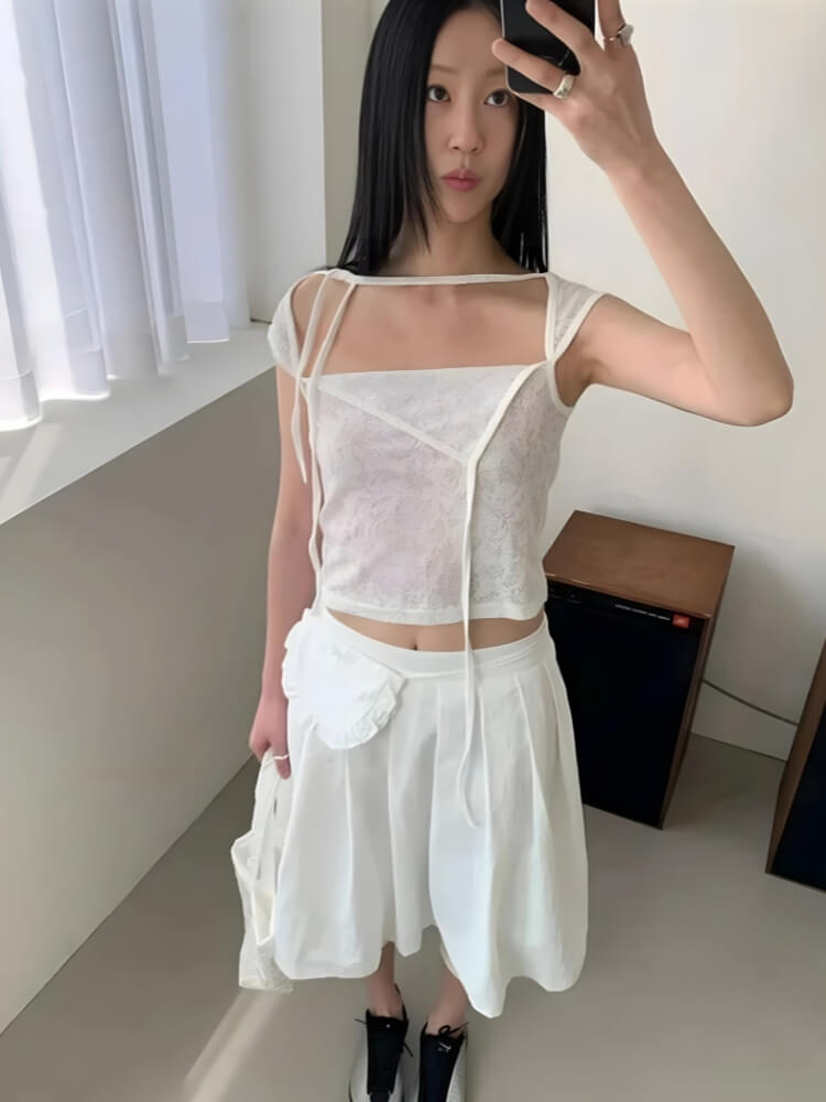 Pleated Pocket Midi Skirt - KAYSMAR