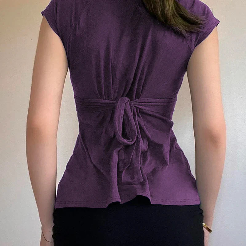 Plunge Tie Back Top - KAYSMAR