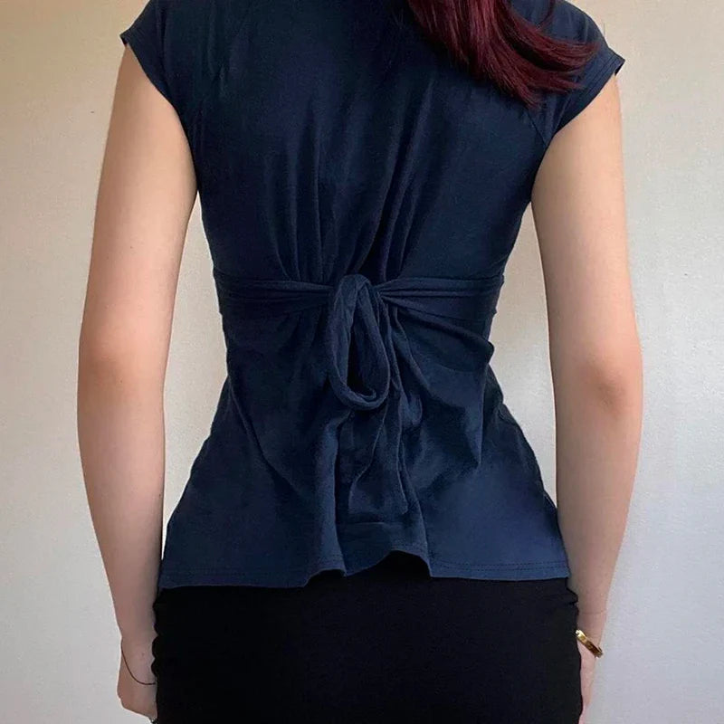Plunge Tie Back Top - KAYSMAR