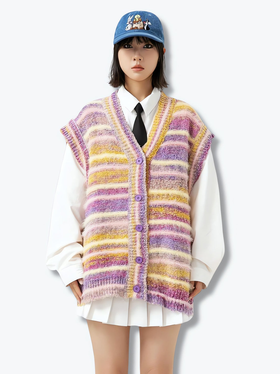 Plush Knitted Cardigan Vest - KAYSMAR