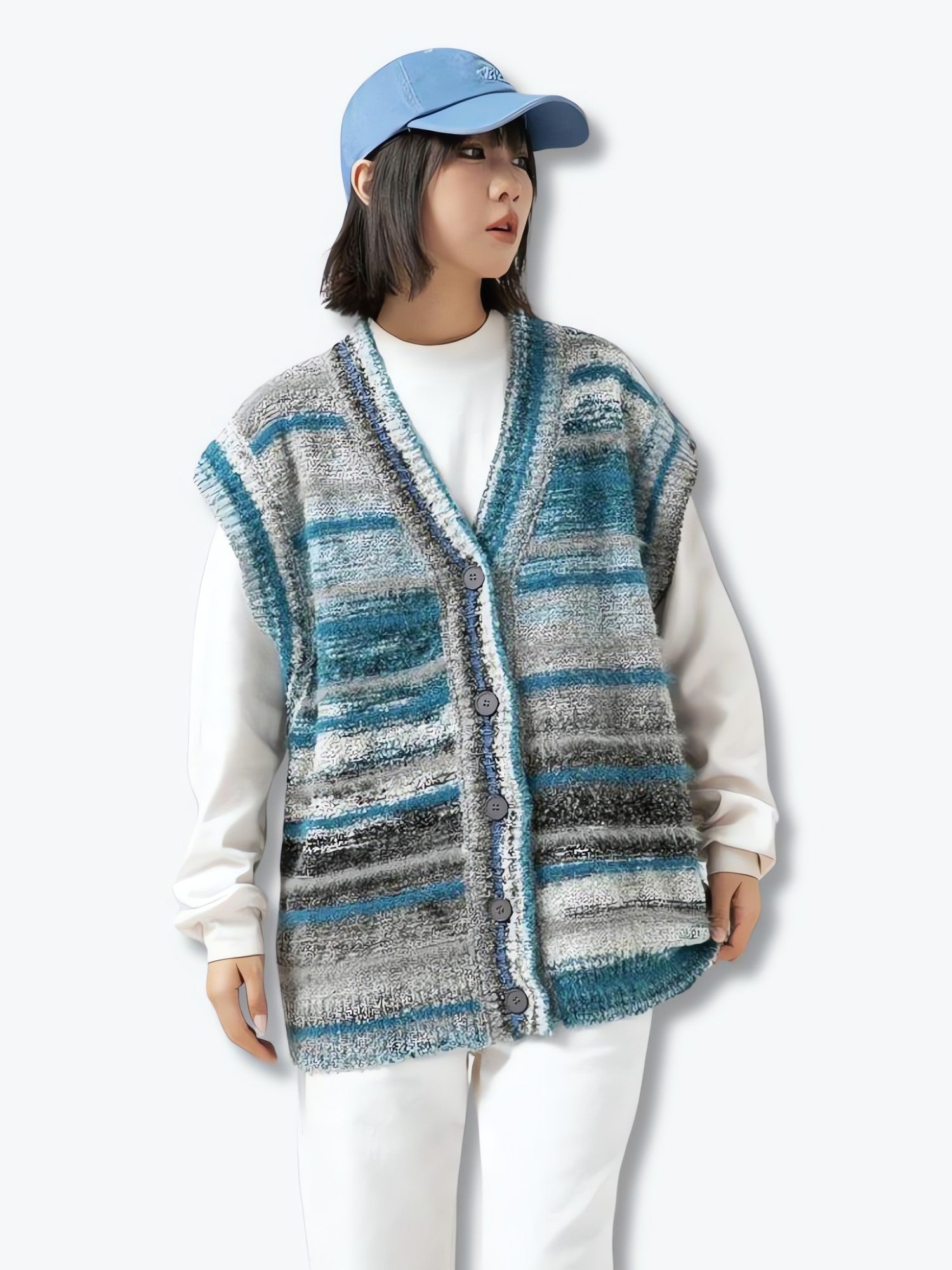 Plush Knitted Cardigan Vest - KAYSMAR