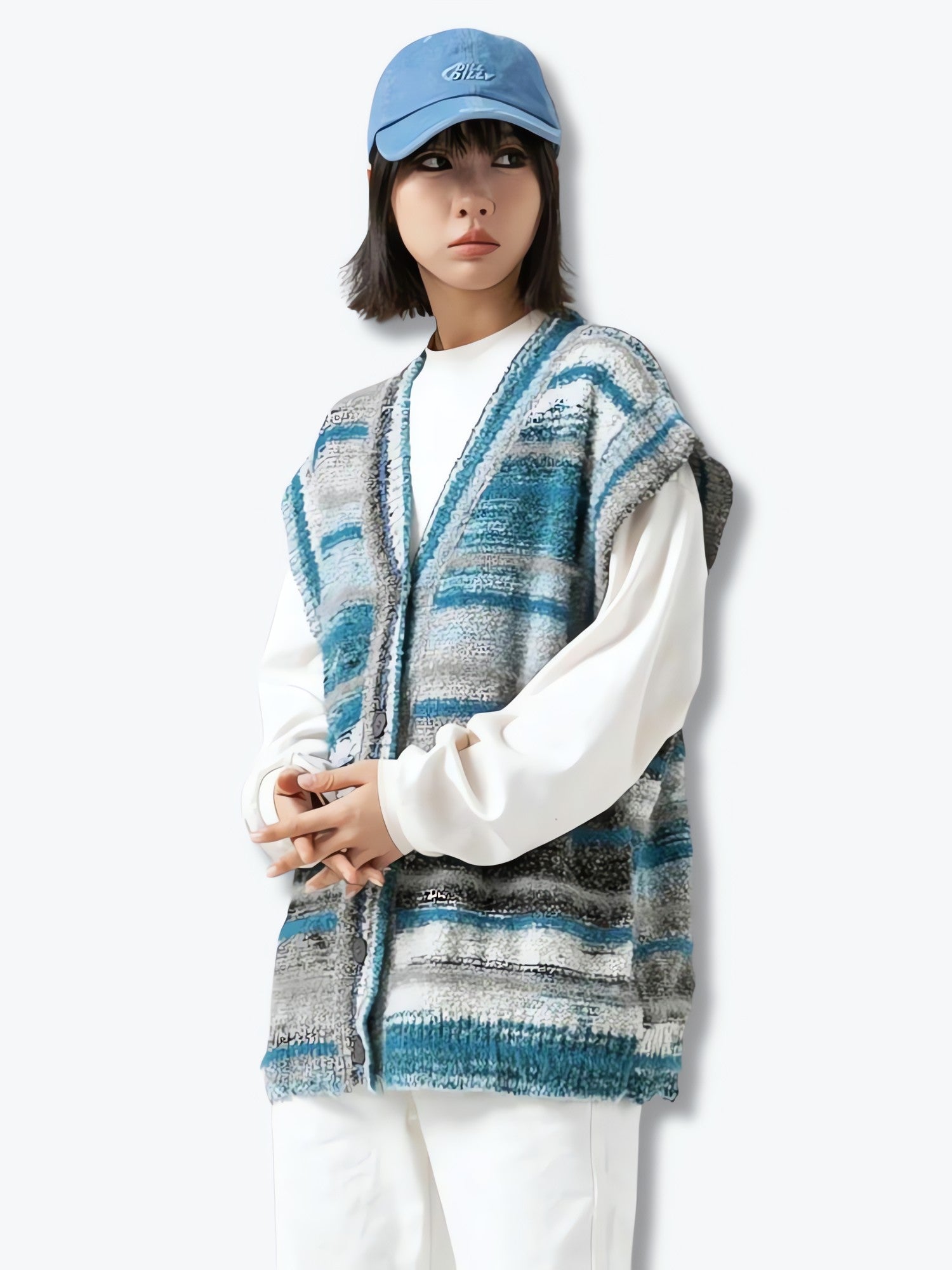 Plush Knitted Cardigan Vest - KAYSMAR