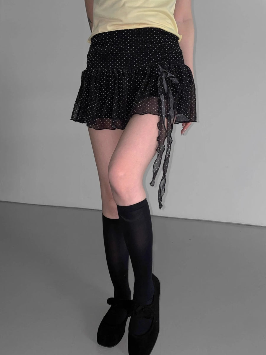 Polka Dot Mini Skirt - KAYSMAR