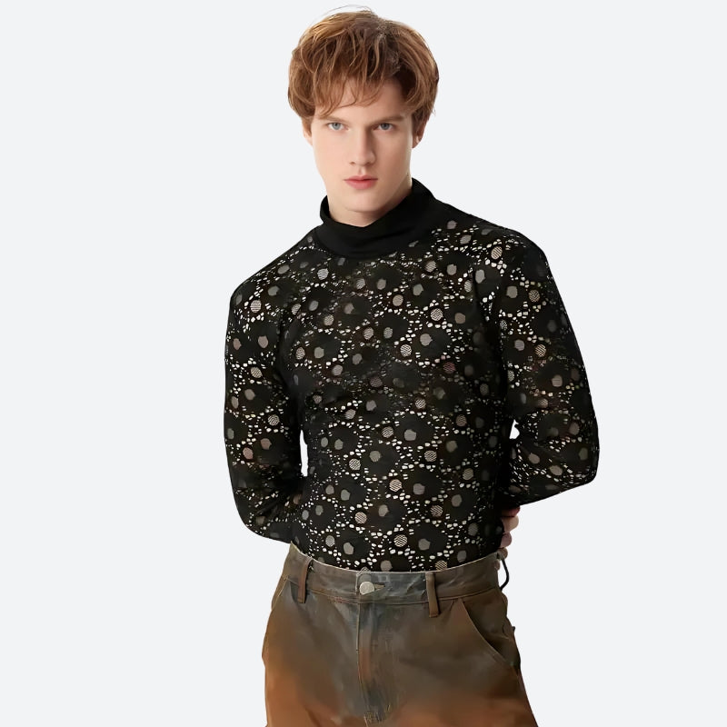 Polka Dots Lace Sheer Top - KAYSMAR