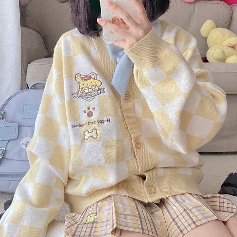 Pompurin Buttoned Yellow Cardigan - KAYSMAR