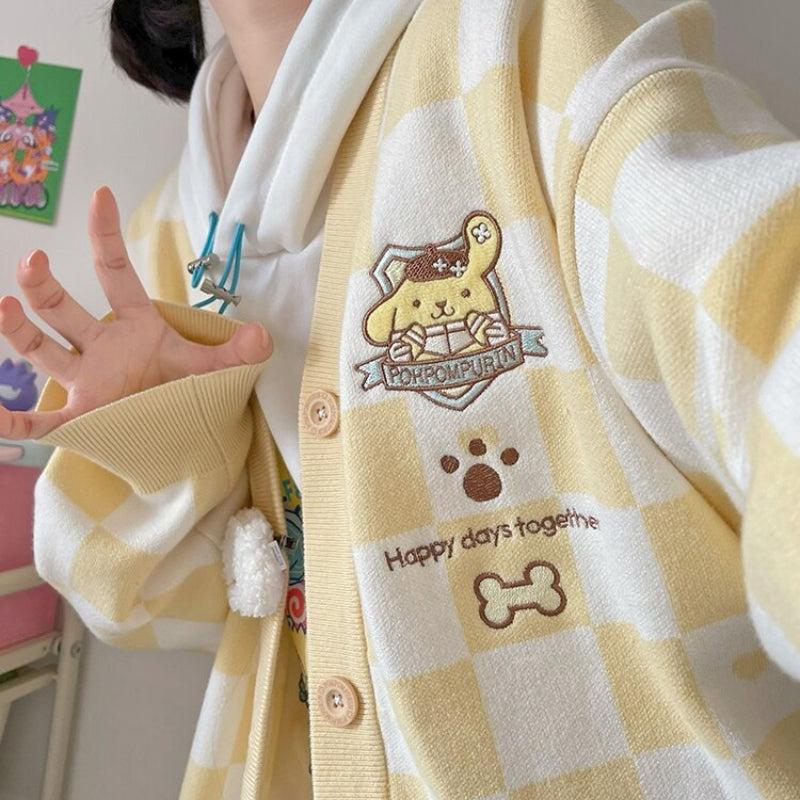 Pompurin Buttoned Yellow Cardigan - KAYSMAR