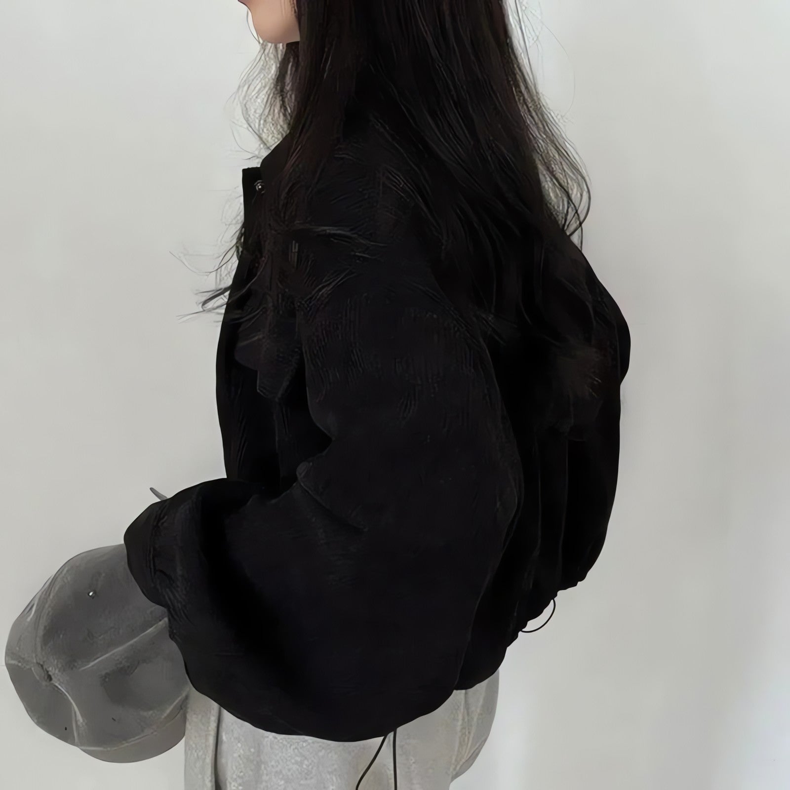 Puff Sleeved Corduroy Crop Shirt - KAYSMAR