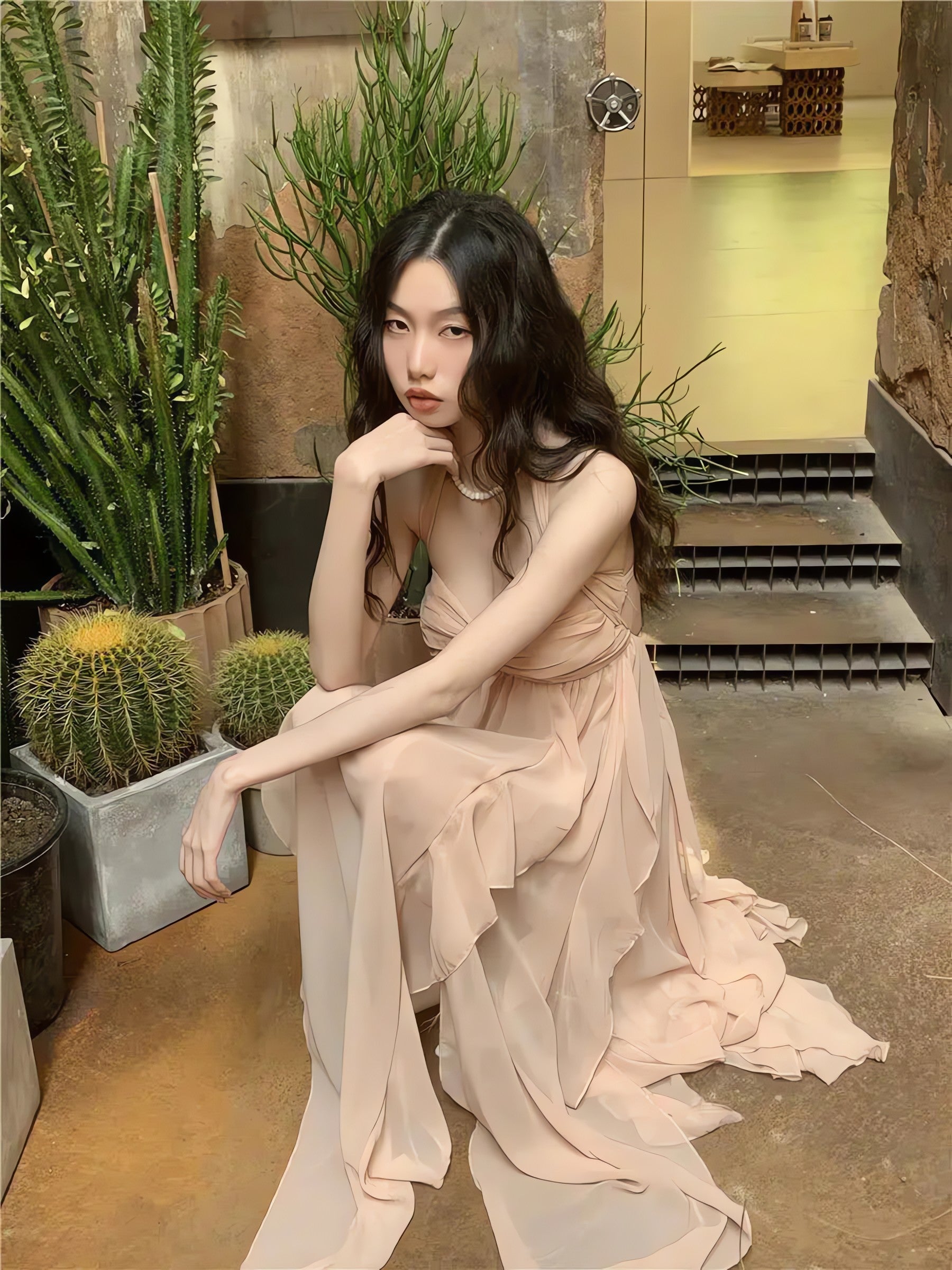 Pure Backless Chiffon Midi Dress - KAYSMAR