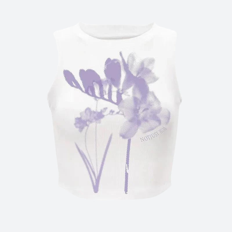 Purple Flowers Tank Top - KAYSMAR