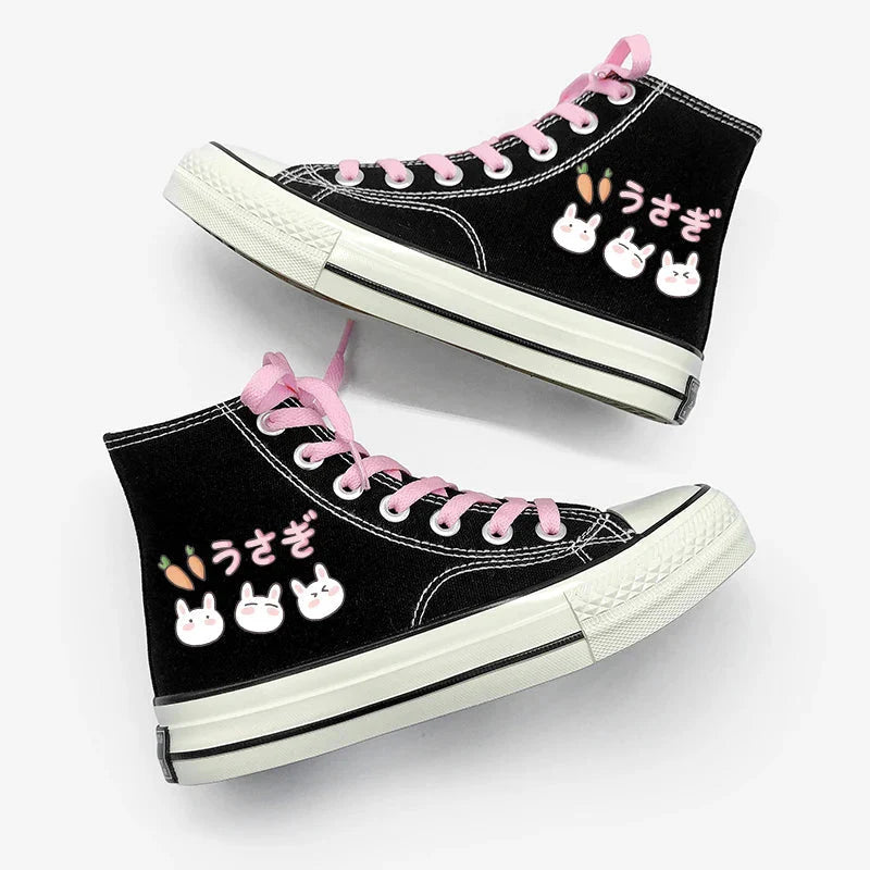 Rabbit & Carrot Lace Up Canvas Shoes - KAYSMAR