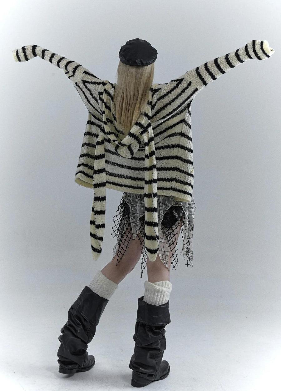 Rabbit Ears Hooded Cardigan Jacket - KAYSMAR