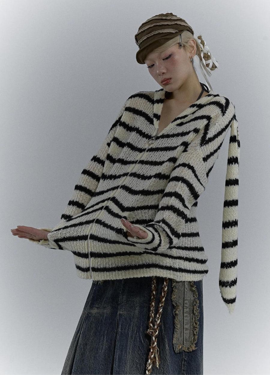 Rabbit Ears Hooded Cardigan Jacket - KAYSMAR