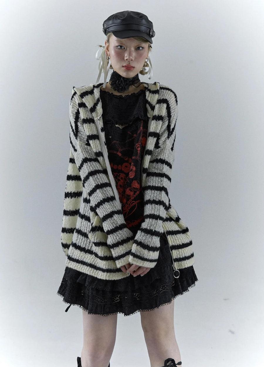 Rabbit Ears Hooded Cardigan Jacket - KAYSMAR
